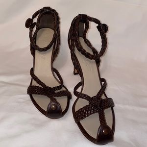 Yves Saint Laurent Brown Leather Sandals